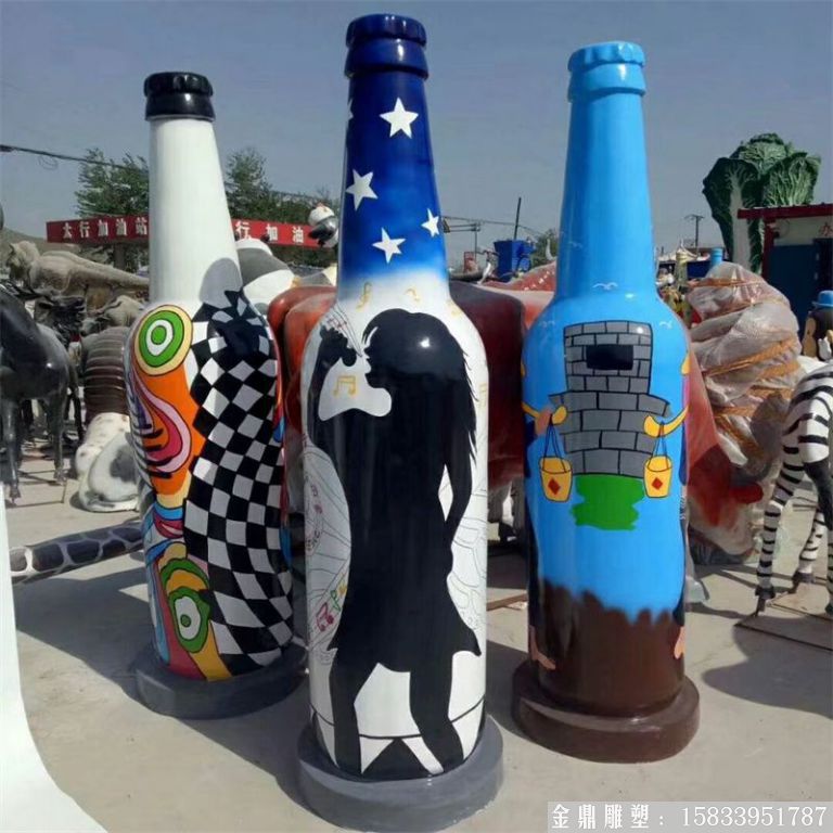 ktv酒瓶雕塑 質(zhì)美價廉玻璃鋼藝術(shù)品 (1)
