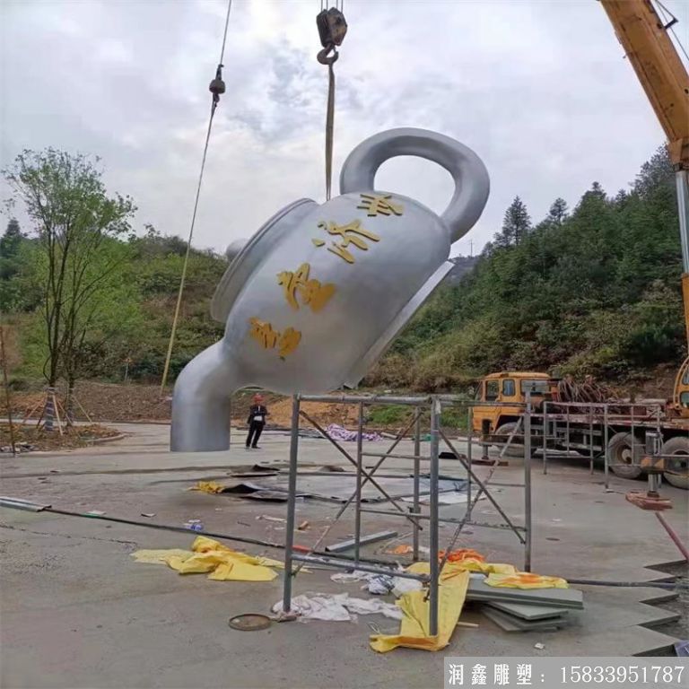 福州不銹鋼大型茶壺案例，水泵流量大小可以控制