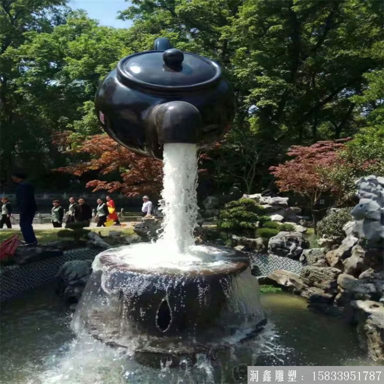 揚州冶春銅壺景觀案例 茶壺噴泉